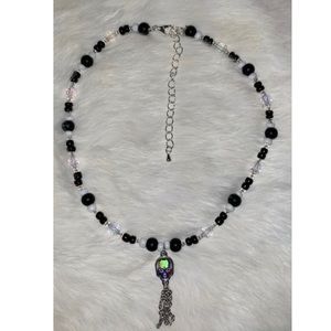 Beaded skull choker
